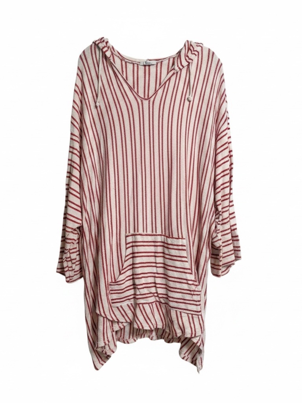 Acemi Red and White Striped Hooded Tunic